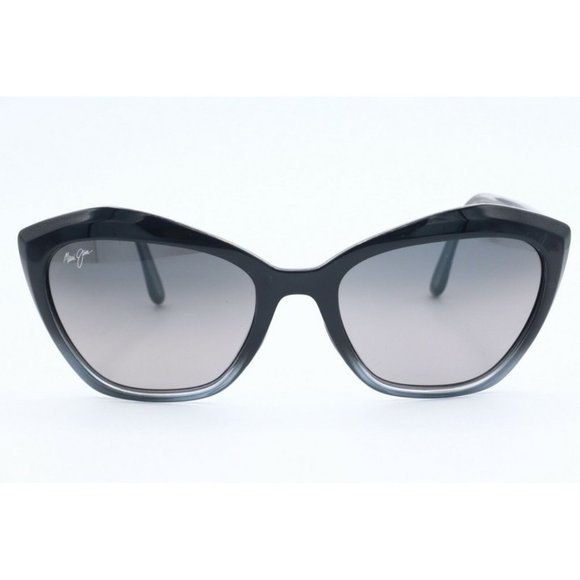 Maui Jim Lotus MJ 827-02J Cat Eye Black Sunglasses Gray Polarized Lens 56mm (B) main image 7